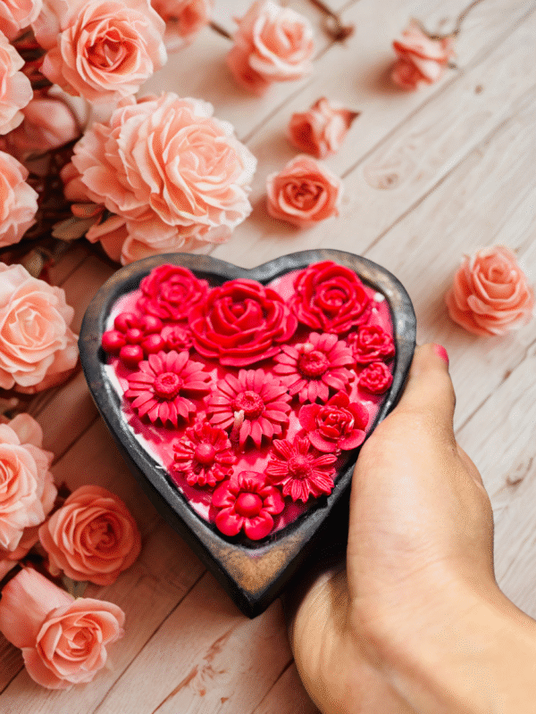 Wooden Heart Candle - Image 2